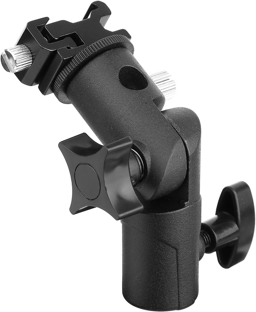 Camera Flash Speedlite Mount Swivel Light Stand Bracket with Umbrella Reflector