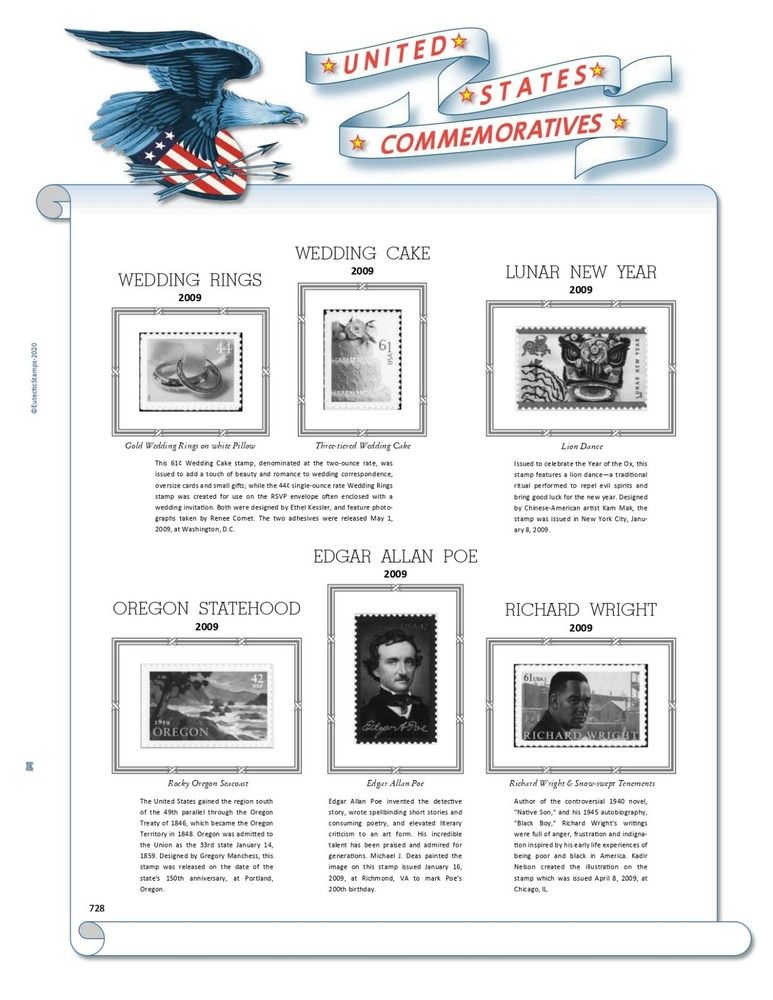 2009 U.S. Commemorative Singles COMPLETE Supplement (White Ace Alternative)