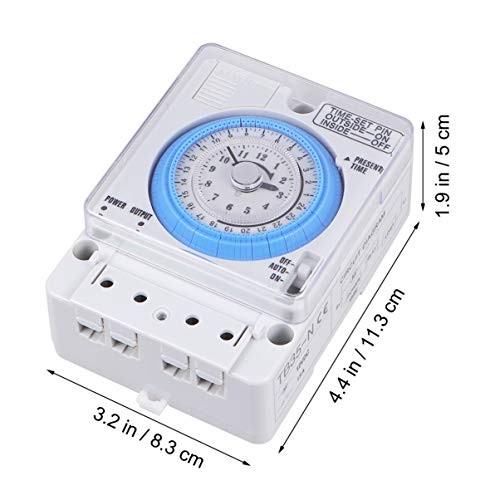 Mechanical Timer Switch for Home Kitchen 48Vac/Dc Wall Countdown Clock Analog