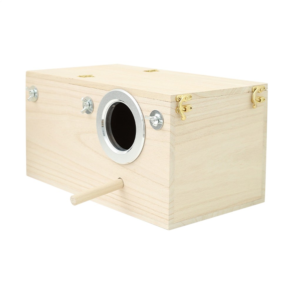 Parakeet Nest Box Wood Parrot Nesting Breeding House Nesting Boxes for practical