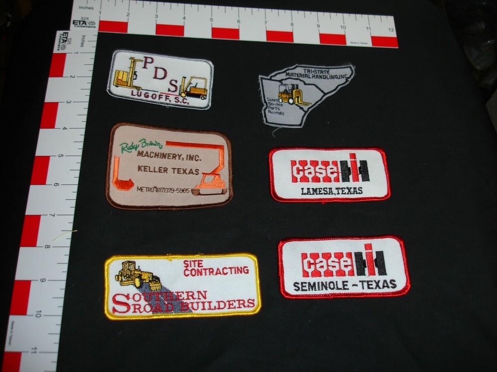 Construction related vintage advertising patch collection
