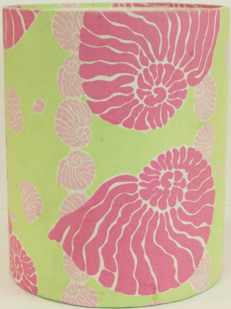 Lilly Pulitzer Pink & Lime Conch Shell Wastebasket