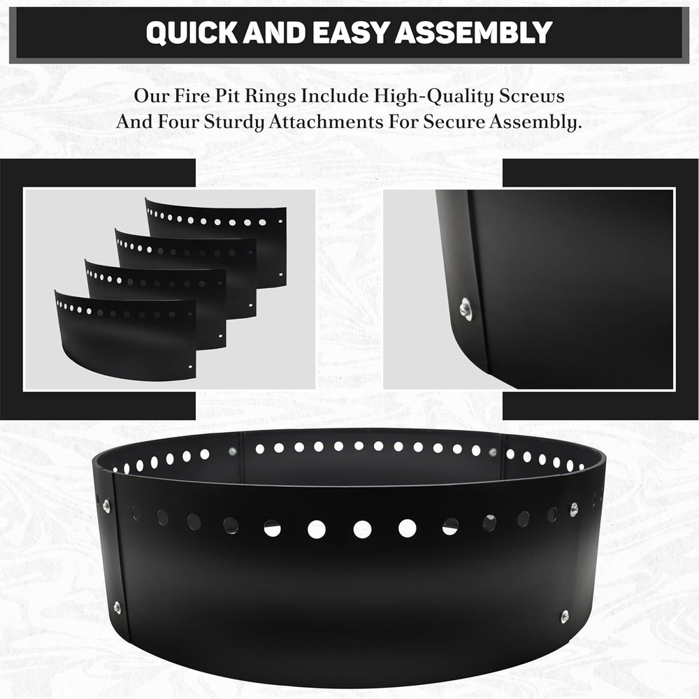 FEBTECH Smokeless Fire Ring Insert - 36" x 10" for Above or In-Ground Setups