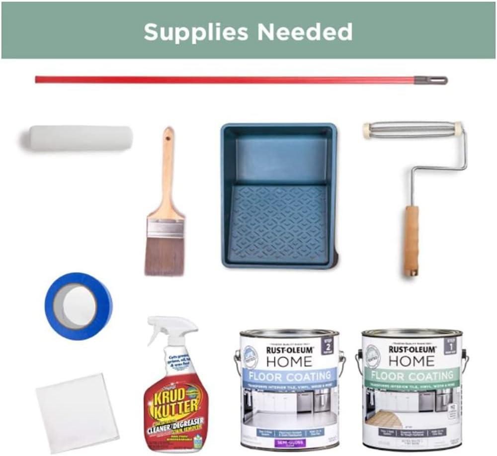 Rust-Oleum HOME Floor Coating, Pearl Gray, Matte, Quart - 358874