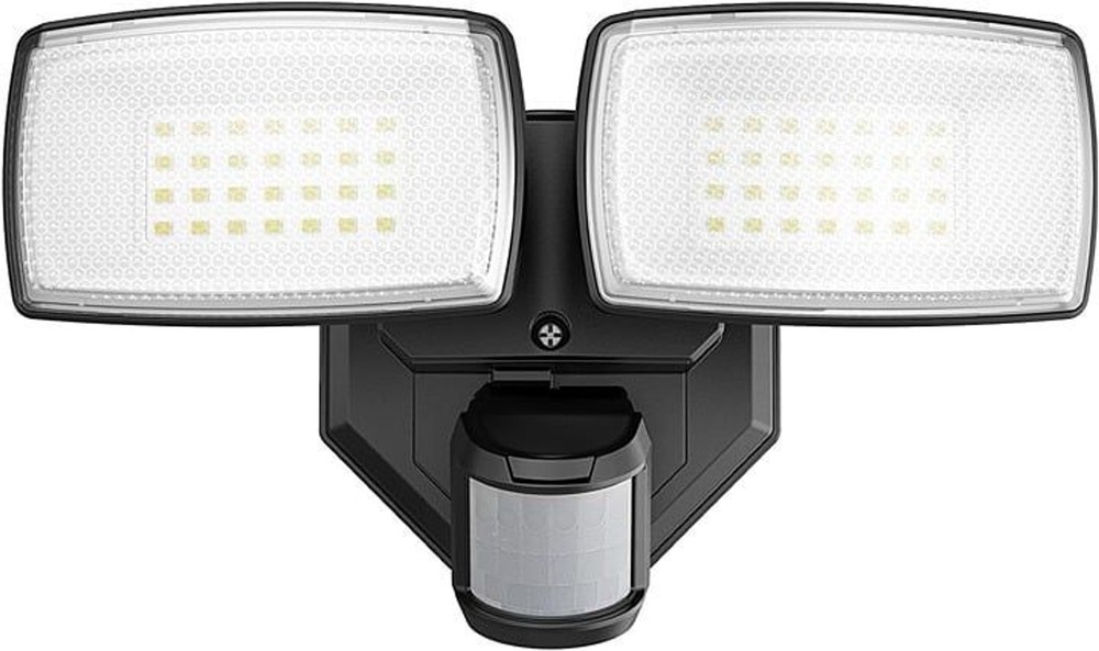 32W 2 Head Motion Sensor Outdoor Lights, 3200LM 6500K LED Security Light