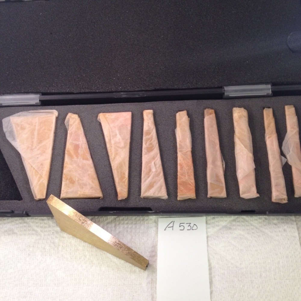10pc Precision Angle Gage Block Set. TIN coated.  1°~30° Degrees.  plastic box