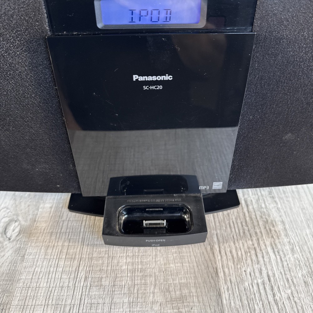 Panasonic SC-HC20 Compact Stereo System CD iPod Dock w/ Remote Tested