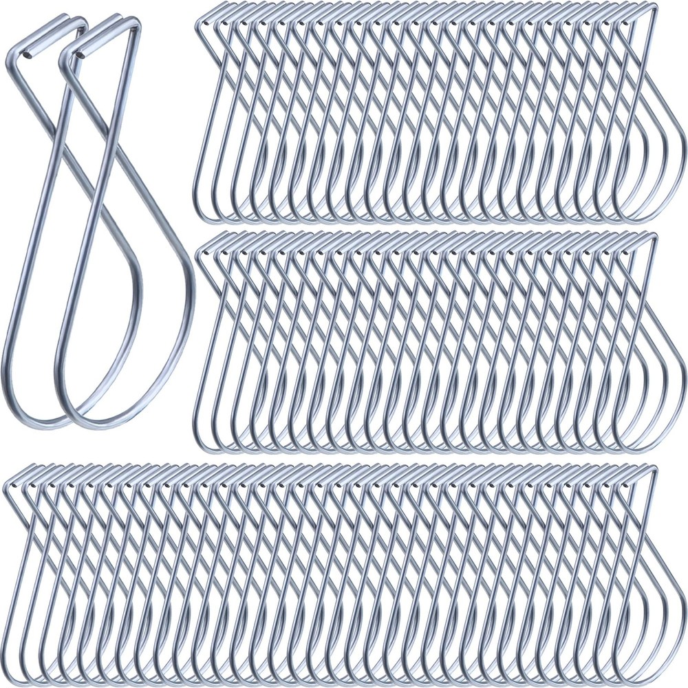 Outus 30 Packs Hook Clips Ceiling Tile Hooks T-bar Drop Silver