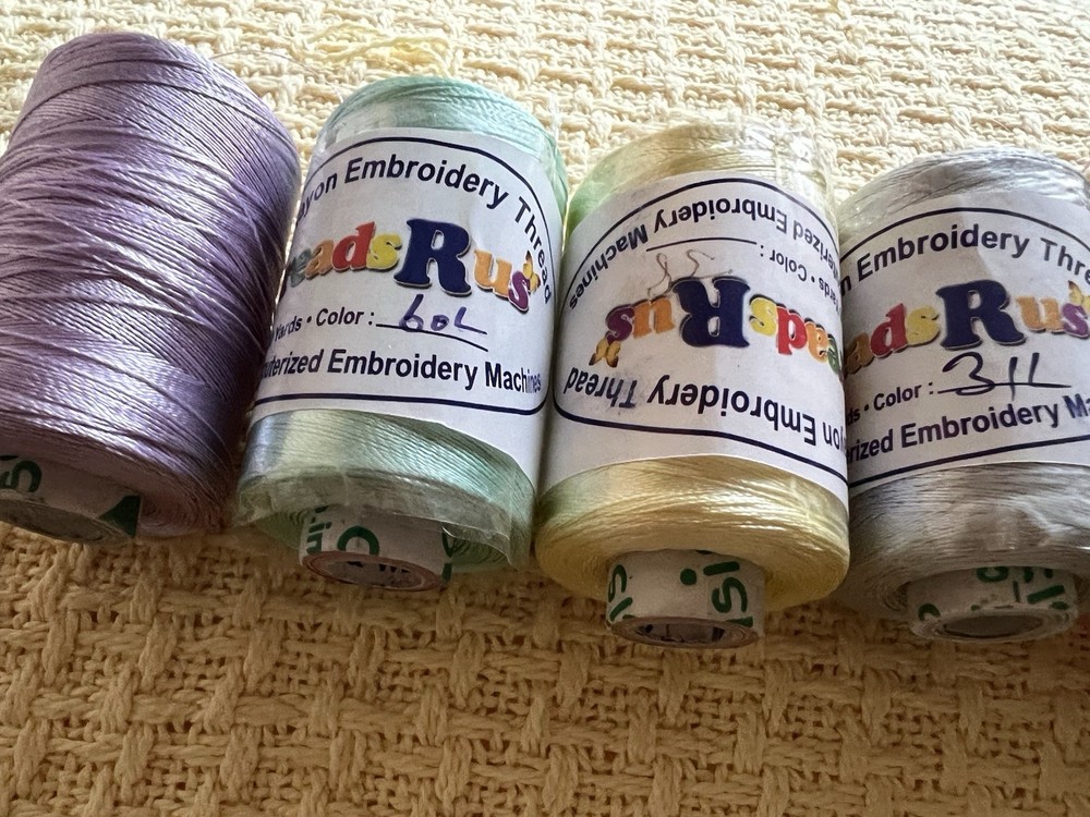 embroidery thread spools