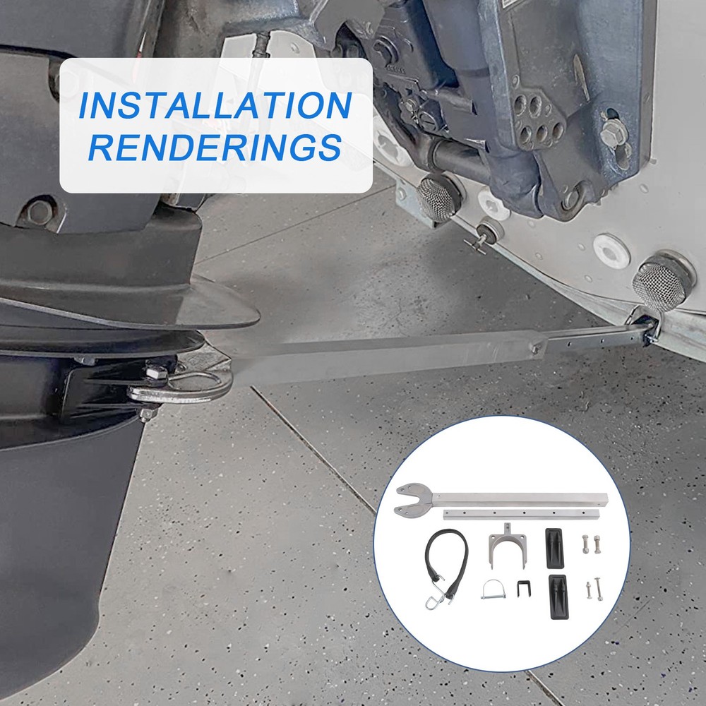 Adjustable Transom Saver 400-RB, 23-35", Composite Head Holds Engine