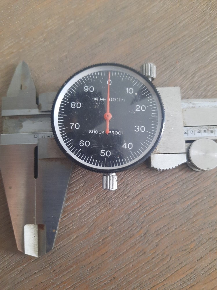 VTG Stainless Hardened Dial Caliper 6" Long Shock-Proof Machining Tool