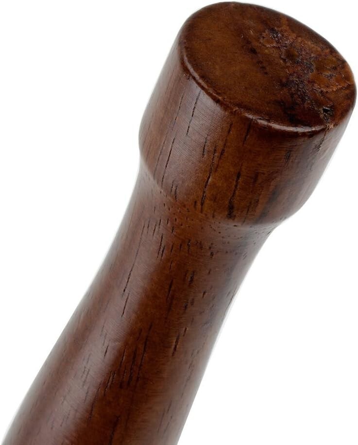 Bar Muddler 8", Flat Head, Lacquered Wood, Walnut