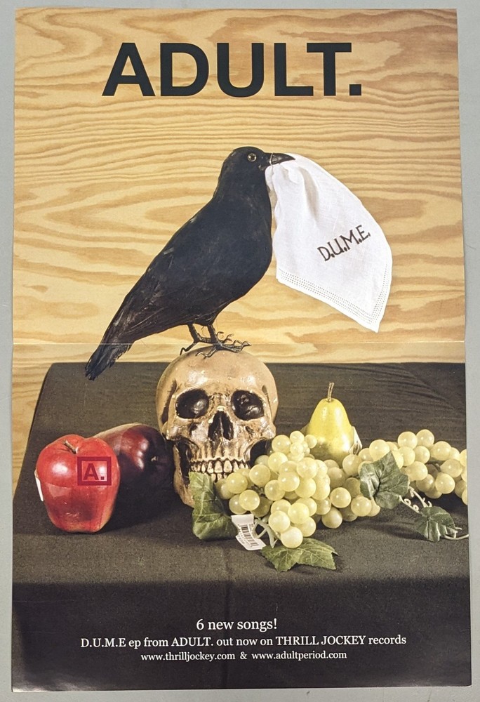 2005 Adult D.U.M.E. Crow Skull Thrill Jockey 17 x 11 Promo Poster
