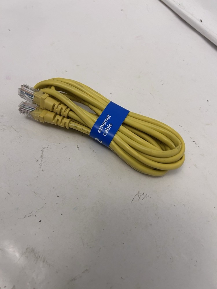 yellow ethernet cable not used/open