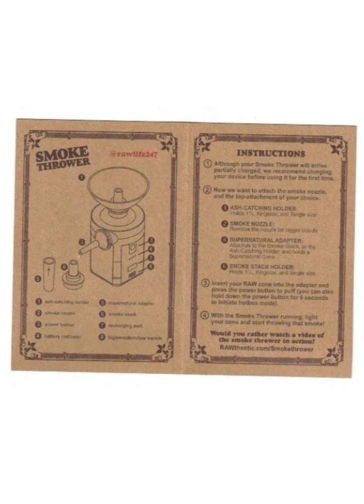 RAW SMOKE THROWER rechargeable BY RAW ROLLING PAPERS