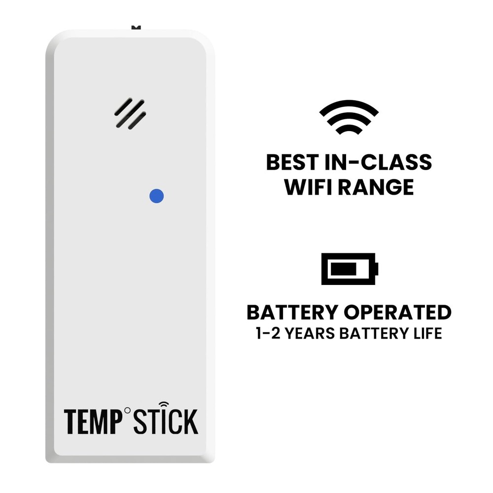 Temp Stick Remote WiFi Temperature & Humidity Sensor. No Subscription. 24/7 M...