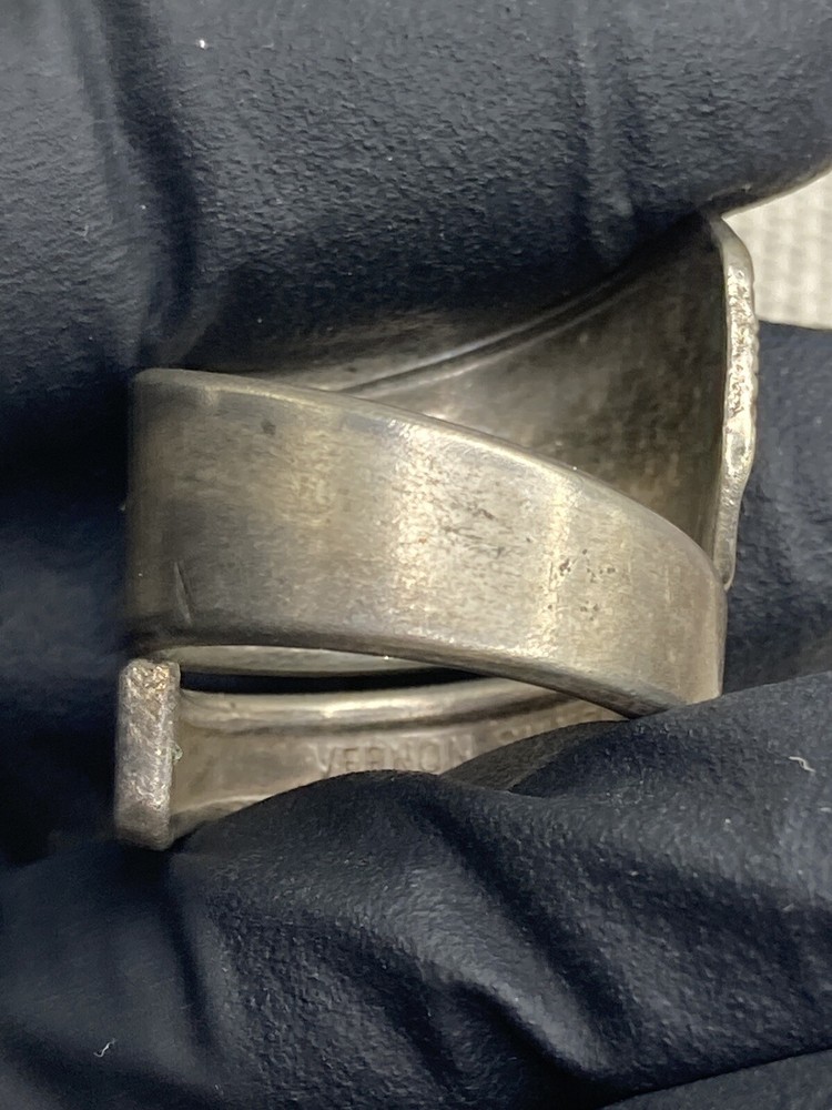 Vernon Silver Plate Silver Ring made from Flatware, Size 6.5
