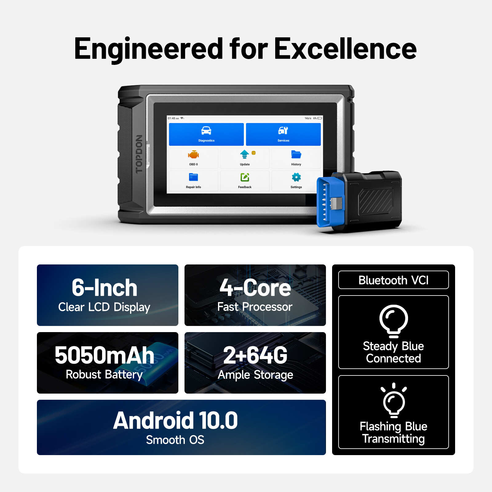 2025 AD800BT 2 Pro Bluetooth Automotive Car Diagnostic Tool Full System Scanner