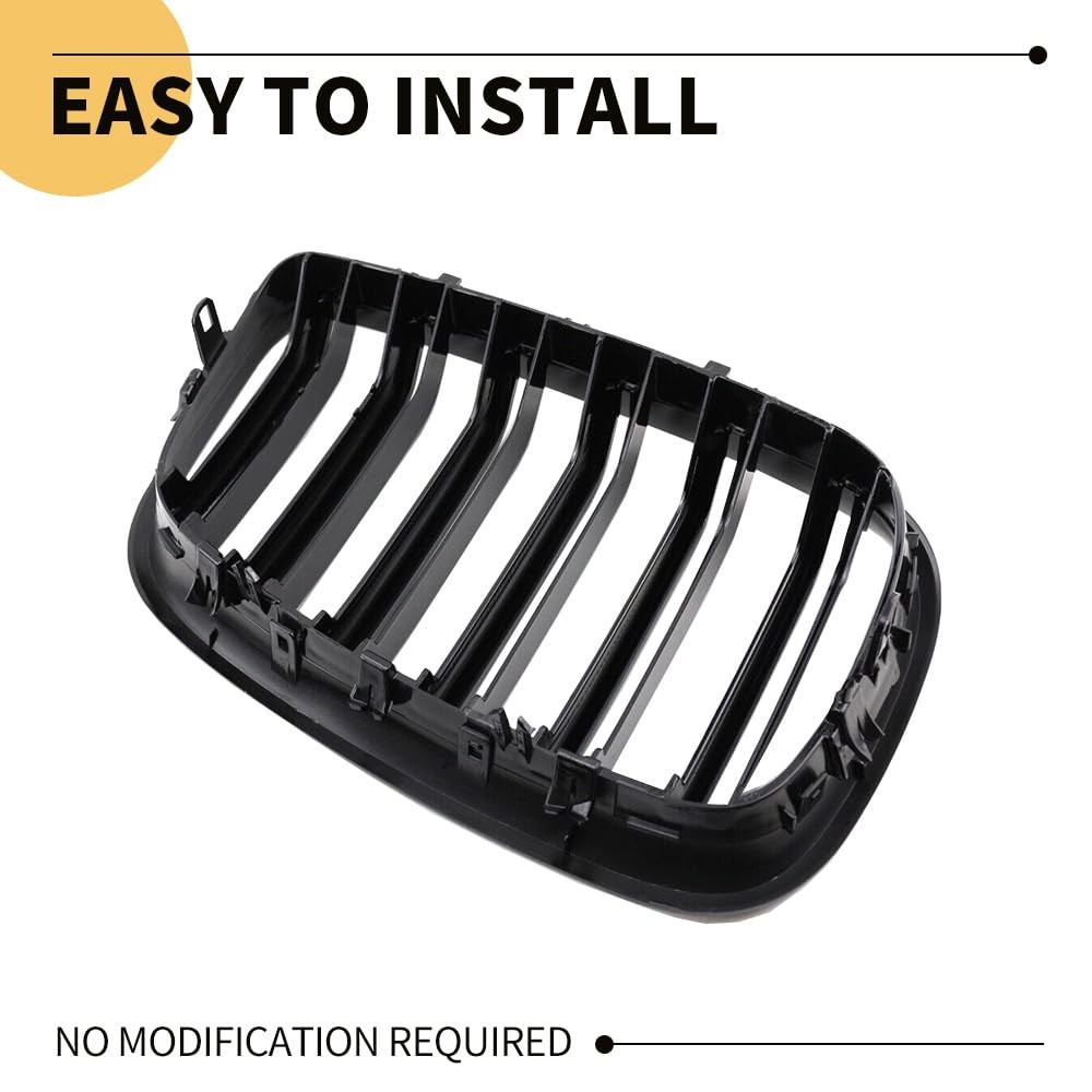MAXDOM Replacement Front Upper Grill Fit for BMW (2007-2013) X5 E70 (2008-2014)
