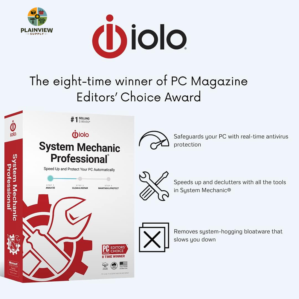 - System Mechanic Pro, Computer Cleaner for Windows, Blocks Viruses and Spyware,