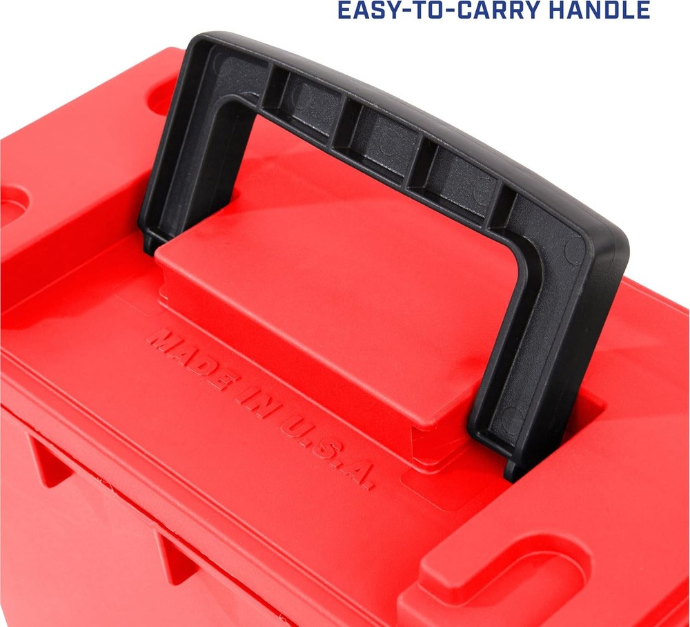 Sheffield 12636 Ammo Storage Box, Stackable .30 Cal Field Boxes, 0.30, Red