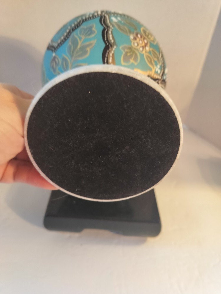 Litton Lane Decorative Handpainted Spinning Globe; White Marble Base,EUC! Pretty