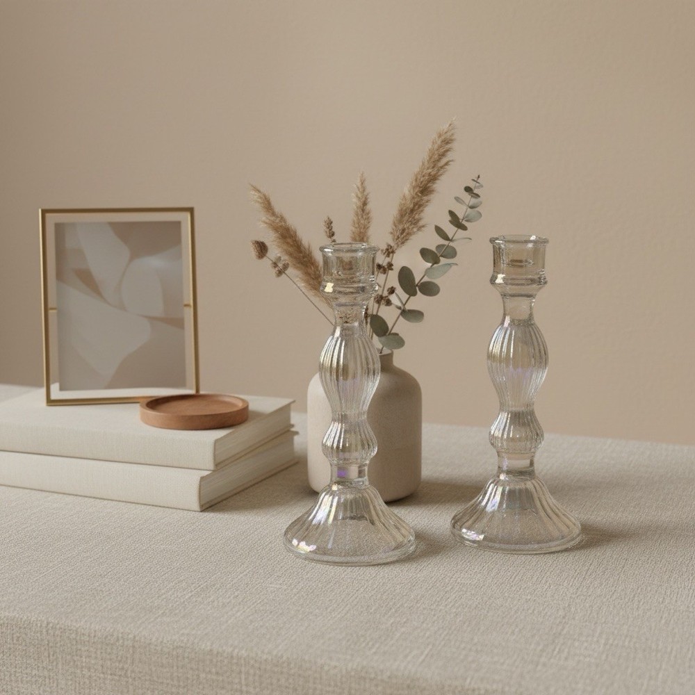 iridescent candle holder