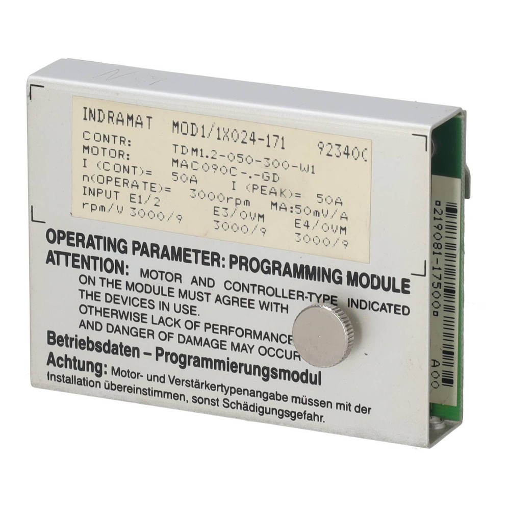 INDRAMAT/REXROTH Programming And Parameter Module MOD1/1X024-171 (923400)