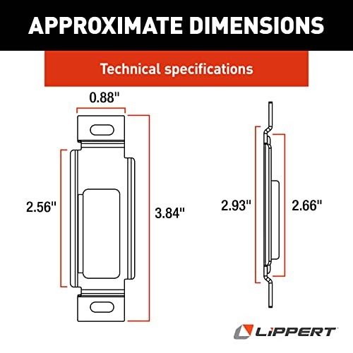 Lippert Replacement RV Baggage Door Latch Strike, No Assembly Required, Easy