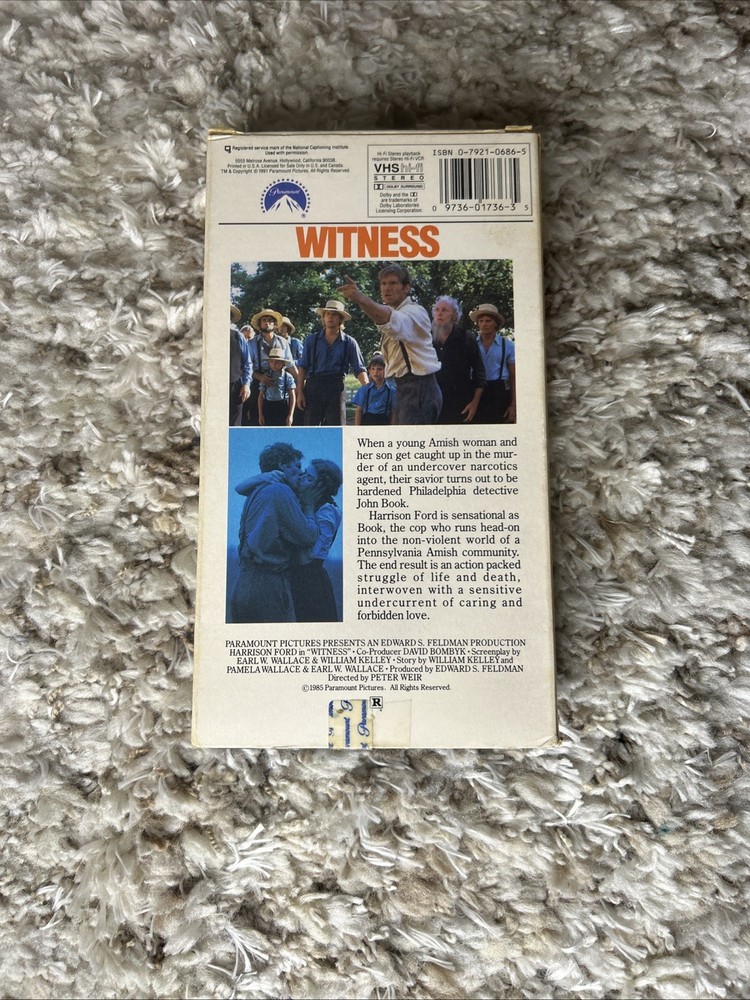Witness (VHS, 1996, Paramount Presentations)