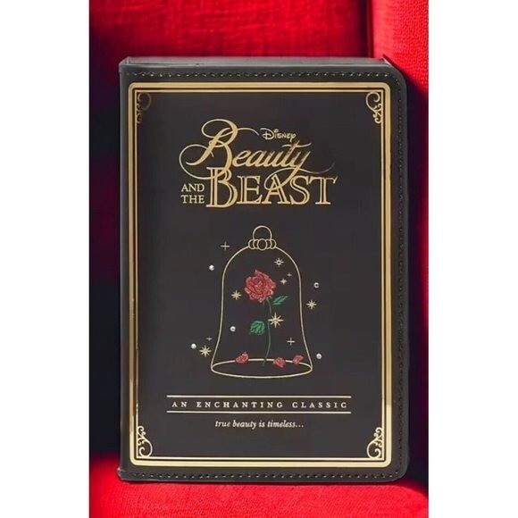 NWT Disney X Kate Spade Beauty And The Beast Passport Holder Card Case Leather