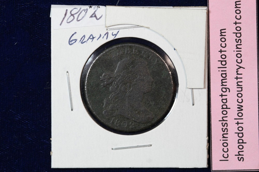 1802 Draped Bust Large Cent Grainy 4GQE