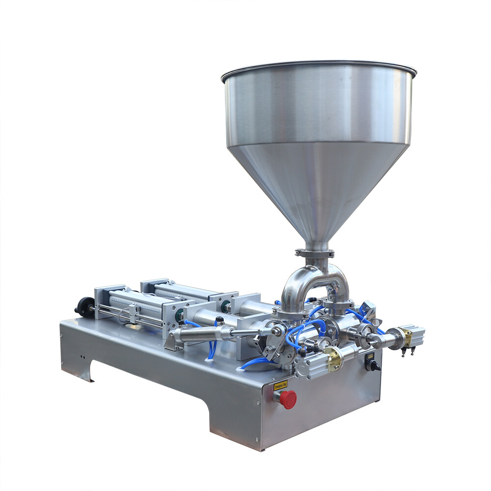 Double Head Liquid Paste Filling Machine Horizontal Pneumatic 50-500ml
