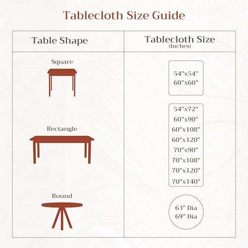 Table Cloth Rectangle Table 100% Cotton 120" x 60" (Rectangular) 05 - Allure