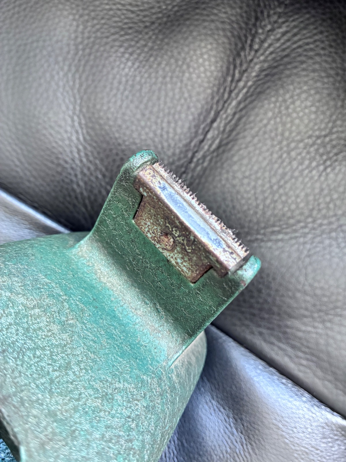 Vintage Industrial Cast Iron Whale Tail Scotch Tape Dispenser Steampunk Art Deco