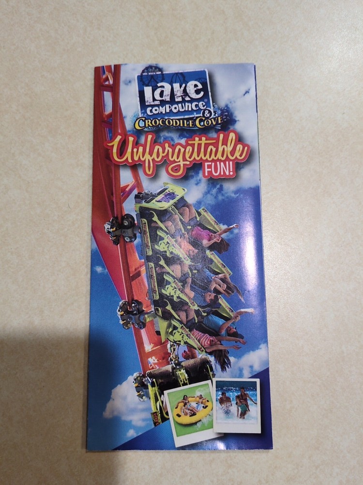2017 Lake Compounce Connecticut amusement park map brochure guide roller coaster