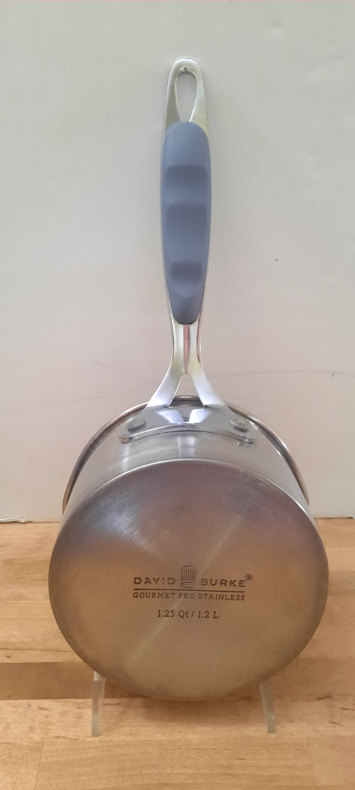 David Burke Gourmet Pro Stainless Saucepan 1.25 Qt w/Pour Spouts & Lid