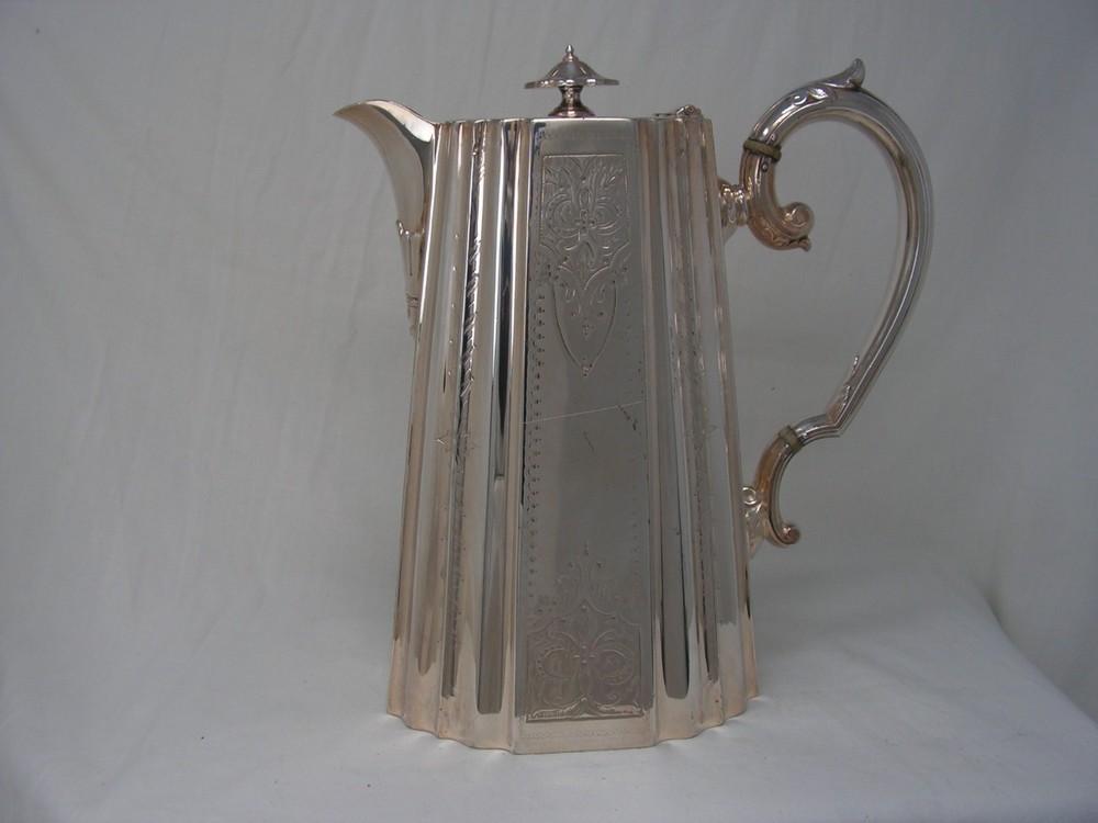 LARGE ANTIQUE AESTHETIC MOVEMENT SILVER PLATED COFFEE POT