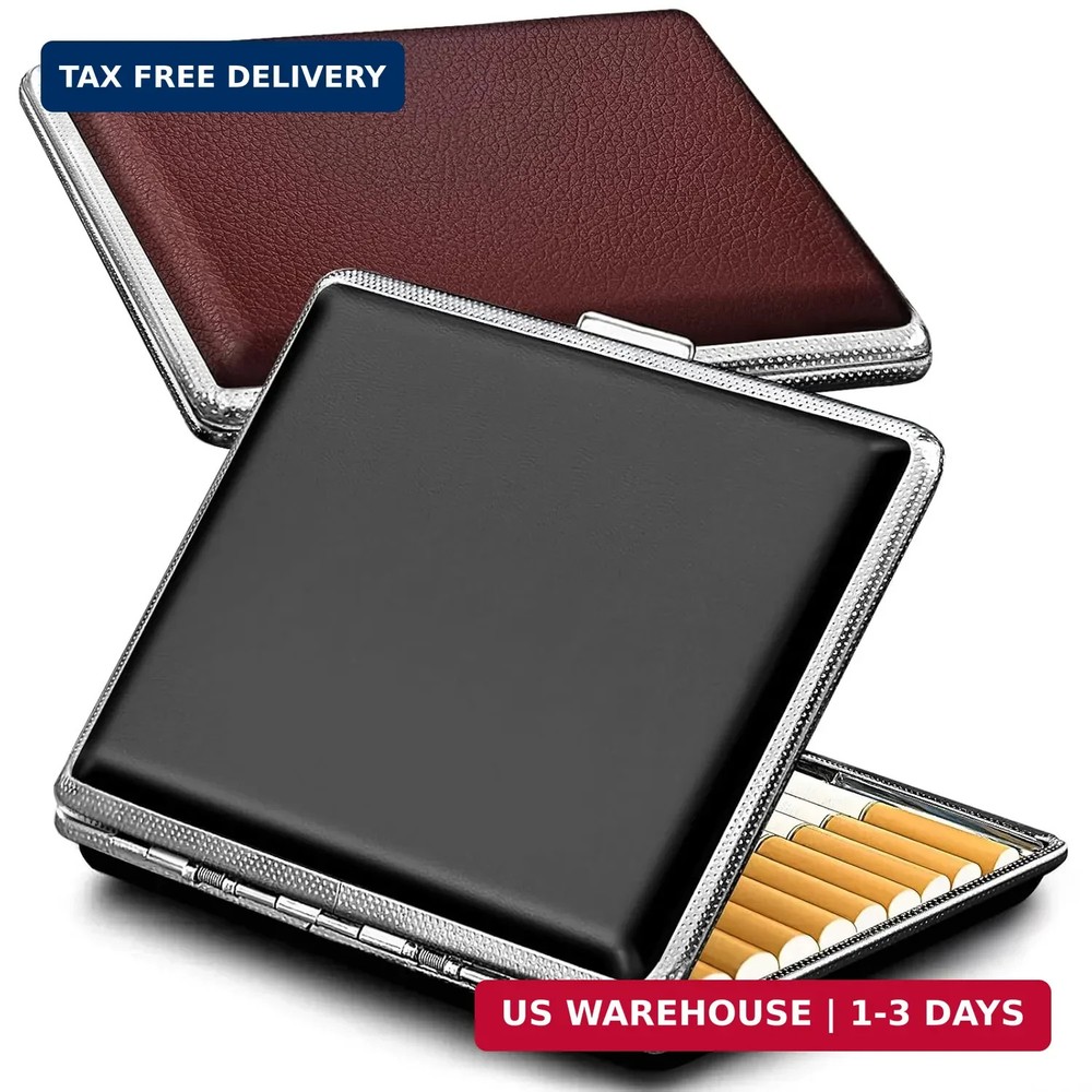 roygra Cigarette Case (2 Pack), Spring Switch 20 Capacity Cigarette Holder Case