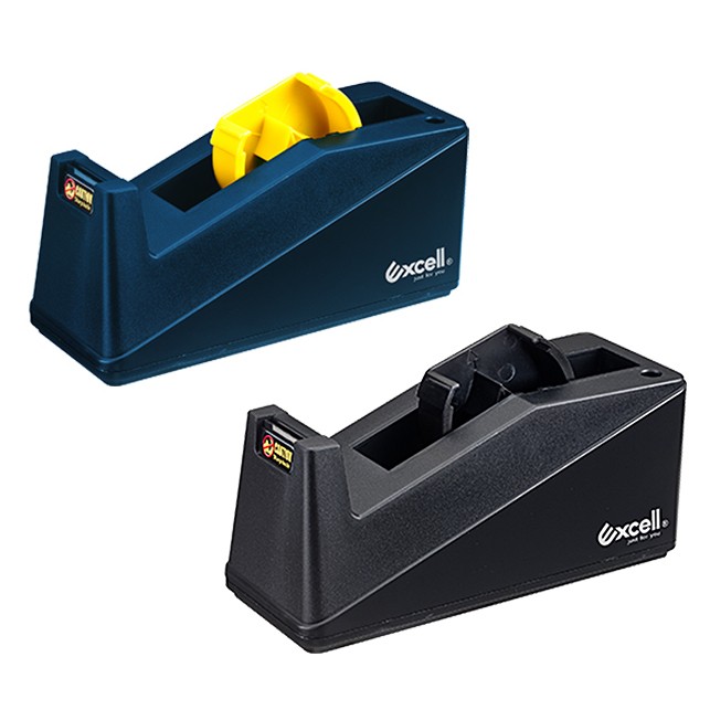 Excell Desk Tape Dispenser [Dual Core] (ET-19125): 1 in. width (Blue)