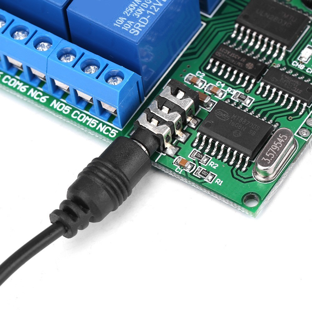 DC 12V 8CH DTMF Relay Phone Voice Decoder Remote Controller Switch Module Hot↑