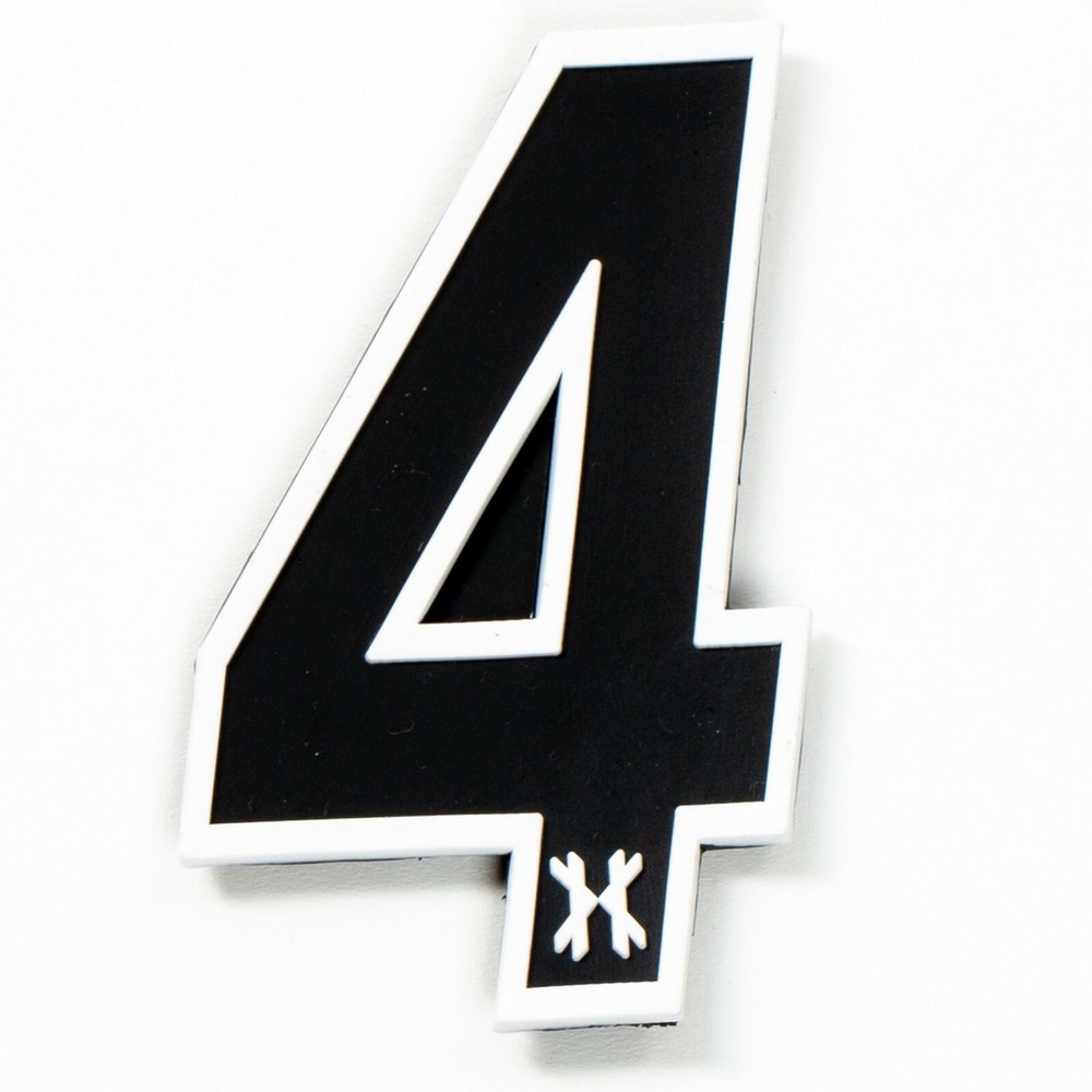 HK Army Rubber Number Patch W/ Hook + Loop - "4" - Paintball