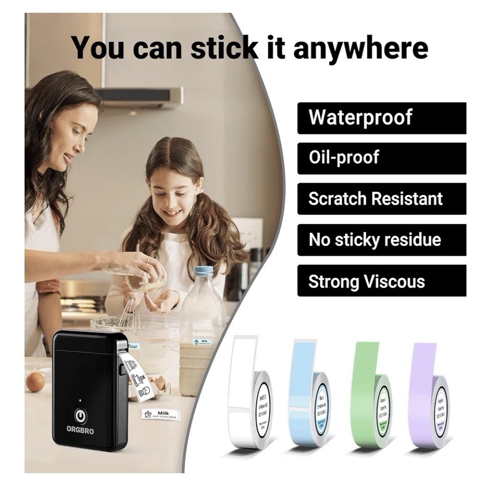 ORGBRO X1 Portable Bluetooth Label Maker Wireless Thermal Printer