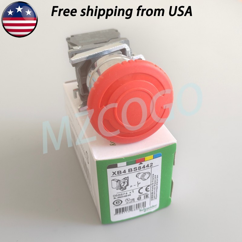 For Schneider XB4BS8442 Emergency Stop Push Button XB4-BS8442 NC Fast Delivery