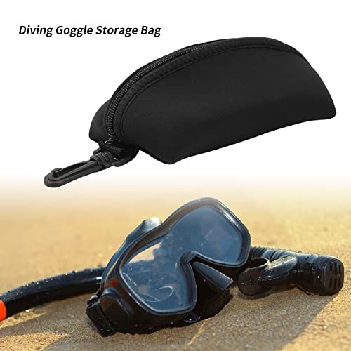Diving Goggle Storage Bag, Portable Dustproof Fall Diving Goggle Storage Black