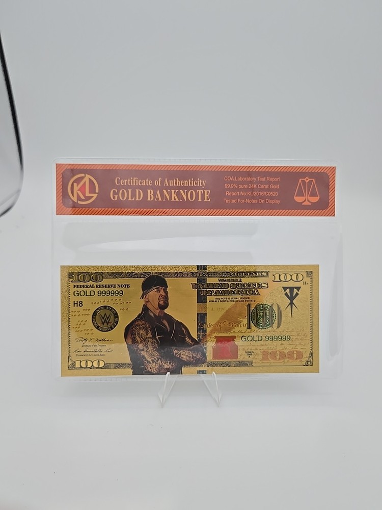 24k gold foil banknote Undertaker