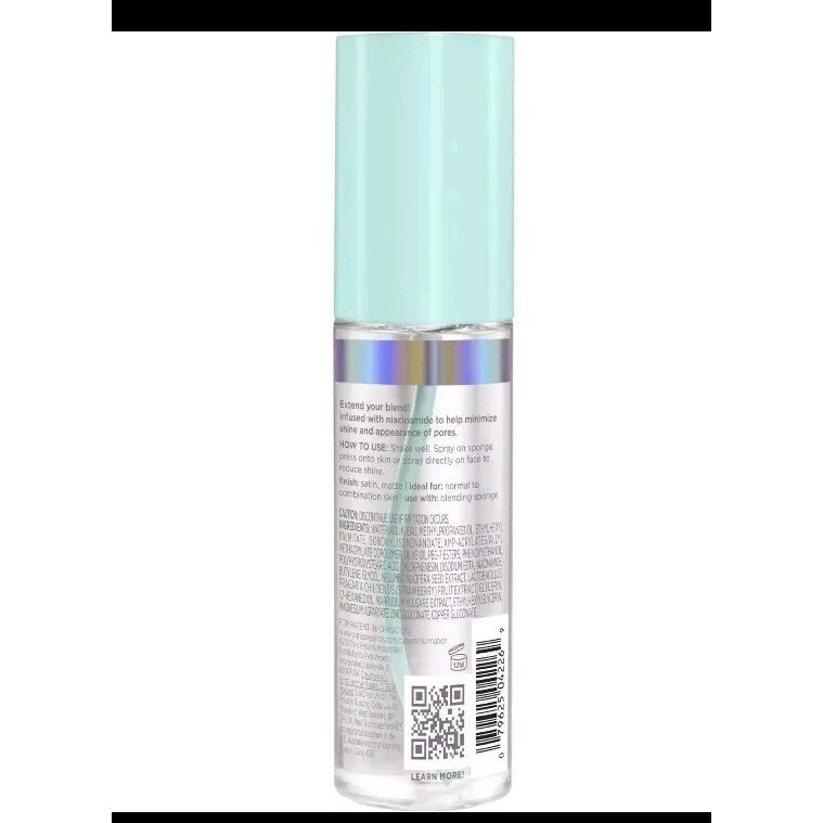 Real Techniques Setting Spray Satin Finish Extender for Face MakeUp 2oz Blur+Mat