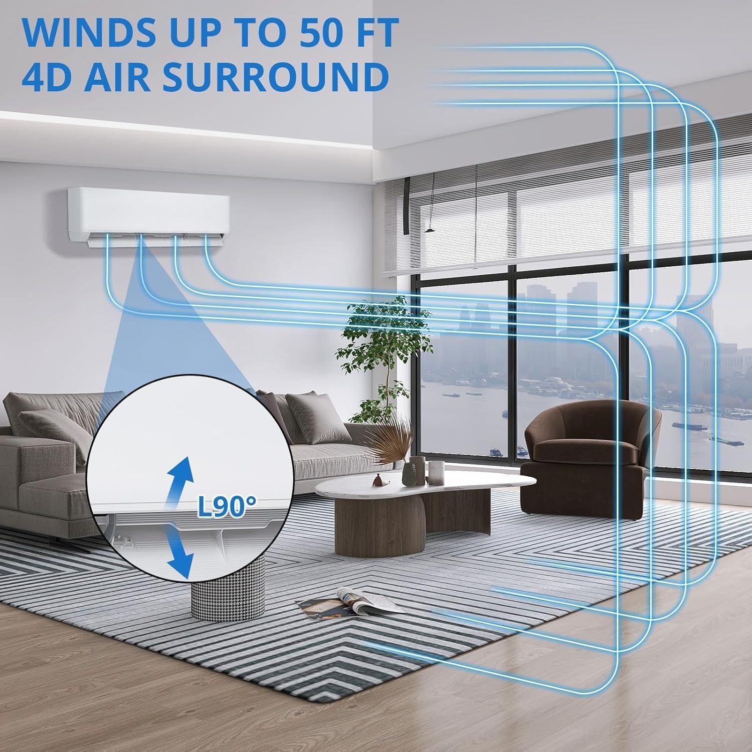 18000 BTU Ductless Dual Zone Mini Split Air Conditioner AC Unit Heat Pump 9K+9K