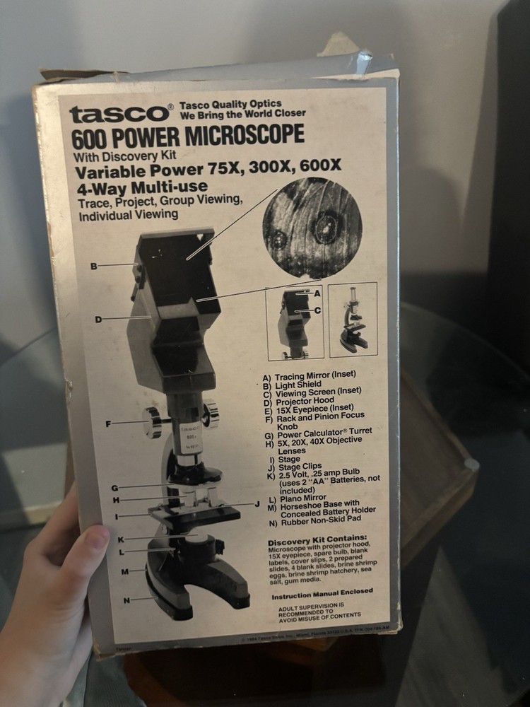 vintage tasco microscope Kit 600 Power Microscope