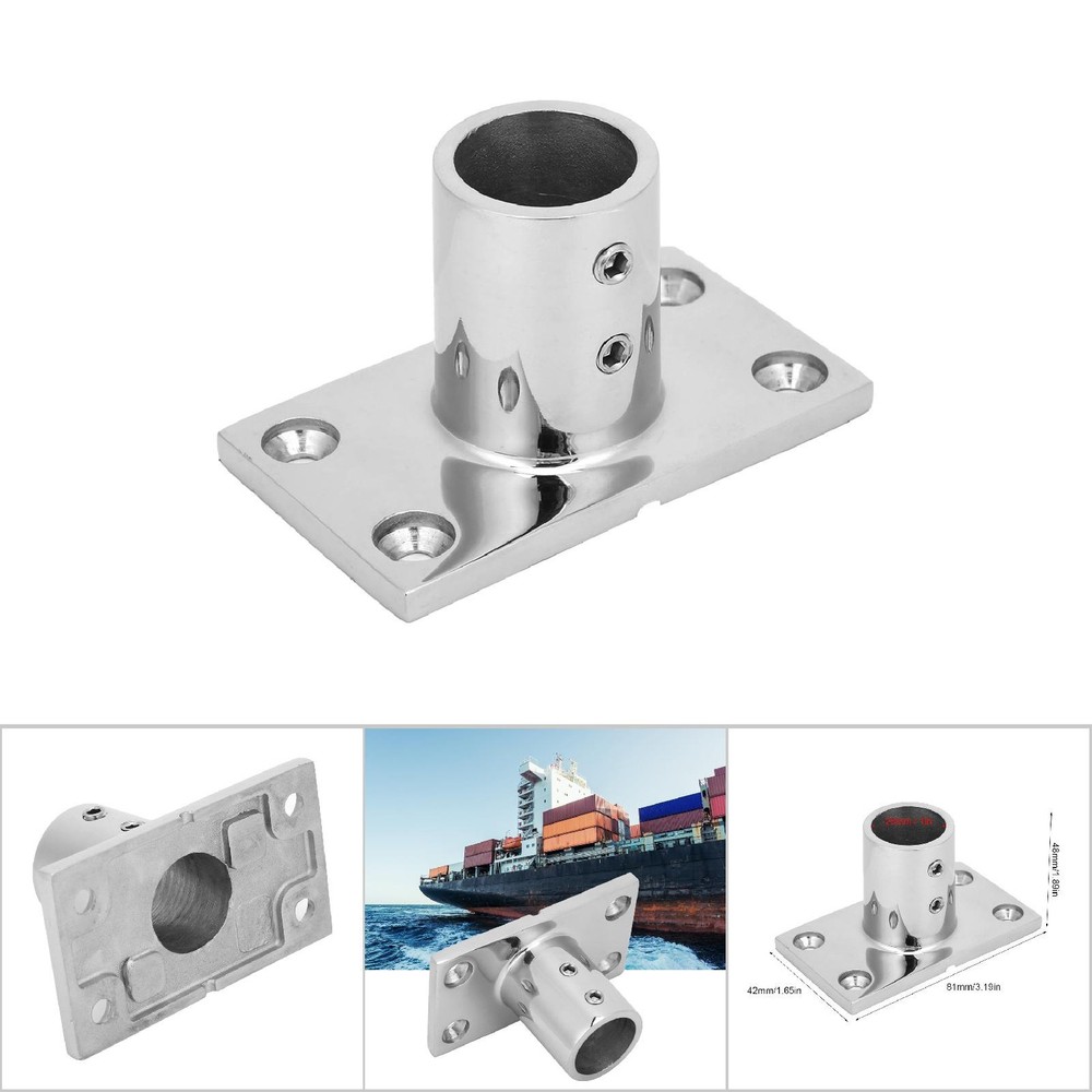 Boat Rail Fitting 316 90 Degrees Rectangular Marine Boat Hand Rail Base